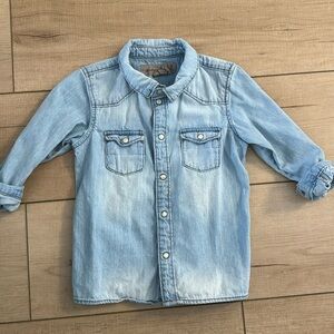 H&M toddler western jean long sleeve shirt